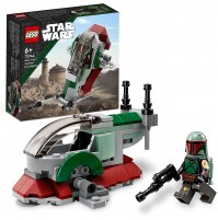 LEGO 75344 Star Wars Astronave di Boba Fett Microfighter Giocattolo, Modellino da Costruire set Mandaloriano per Bambini con 2 Shooter e Ali Regolabili